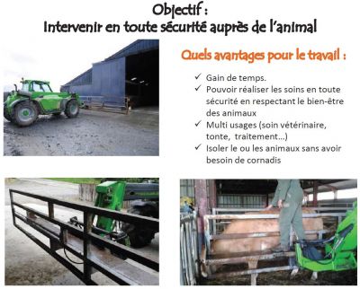 Barrière mobile attelée au télescopique